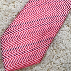 Landisun Fashion Silk Tie. Bright Red, Iridescent